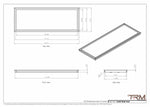 15x42 - Wall Vent - Modern Vent Cover -  Return Air Vent - TRM Metal  42x15