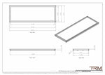 15x43 - Wall Vent - Modern Vent Cover -  Return Air Vent - TRM Metal  43x15