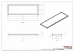 15x47 - Wall Vent - Modern Vent Cover -  Return Air Vent - TRM Metal  47x15