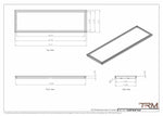 15x50 - Wall Vent - Modern Vent Cover -  Return Air Vent - TRM Metal  50x15