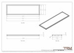 15x51 - Wall Vent - Modern Vent Cover -  Return Air Vent - TRM Metal  51x15