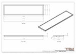 15x60 - Wall Vent - Modern Vent Cover -  Return Air Vent - TRM Metal  60x15