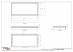 16.5x36 - Wall Vent - Modern Vent Cover -  Return Air Vent - TRM Metal  36x16.5