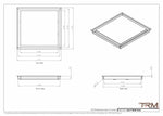 16x17 - Wall Vent - Modern Vent Cover -  Return Air Vent - TRM Metal  17x16