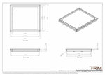 16x18 - Wall Vent - Modern Vent Cover -  Return Air Vent - TRM Metal  18x16