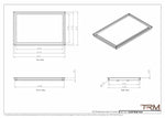 16x25 - Wall Vent - Modern Vent Cover -  Return Air Vent - TRM Metal  25x16
