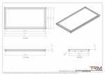16 x 32 - Wall Vent - Modern Vent Cover - TRM Metal (16x32 - 32x16)