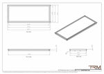 16x40 - Wall Vent - Modern Vent Cover -  Return Air Vent - TRM Metal  40x16