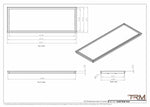 16x45 - Wall Vent - Modern Vent Cover -  Return Air Vent - TRM Metal  45x16