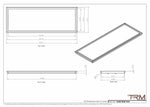 16x46 - Wall Vent - Modern Vent Cover -  Return Air Vent - TRM Metal  46x16