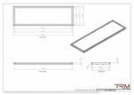 16x51 - Wall Vent - Modern Vent Cover -  Return Air Vent - TRM Metal  51x16