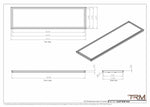 16x57 - Wall Vent - Modern Vent Cover -  Return Air Vent - TRM Metal  57x16