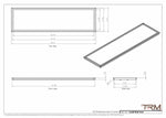 16x58 - Wall Vent - Modern Vent Cover -  Return Air Vent - TRM Metal  58x16