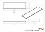 16x59 - Wall Vent - Modern Vent Cover -  Return Air Vent - TRM Metal  59x16