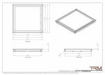 17x18 - Wall Vent - Modern Vent Cover -  Return Air Vent - TRM Metal  18x17