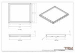 17x19 - Wall Vent - Modern Vent Cover -  Return Air Vent - TRM Metal  19x17