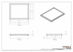 17x21 - Wall Vent - Modern Vent Cover -  Return Air Vent - TRM Metal  21x17