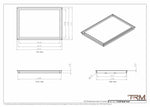 17x24 - Wall Vent - Modern Vent Cover -  Return Air Vent - TRM Metal  24x17