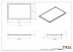 17x26 - Wall Vent - Modern Vent Cover -  Return Air Vent - TRM Metal  26x17