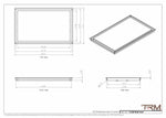 17x28 - Wall Vent - Modern Vent Cover -  Return Air Vent - TRM Metal  28x17