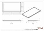 17x33 - Wall Vent - Modern Vent Cover -  Return Air Vent - TRM Metal  33x17