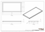 17x34 - Wall Vent - Modern Vent Cover -  Return Air Vent - TRM Metal  34x17