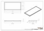 17x37 - Wall Vent - Modern Vent Cover -  Return Air Vent - TRM Metal  37x17