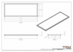 17x45 - Wall Vent - Modern Vent Cover -  Return Air Vent - TRM Metal  45x17