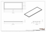 17x46 - Wall Vent - Modern Vent Cover -  Return Air Vent - TRM Metal  46x17