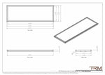 17x51 - Wall Vent - Modern Vent Cover -  Return Air Vent - TRM Metal  51x17