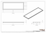 17x52 - Wall Vent - Modern Vent Cover -  Return Air Vent - TRM Metal  52x17