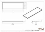 17x53 - Wall Vent - Modern Vent Cover -  Return Air Vent - TRM Metal  53x17