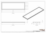 17x58 - Wall Vent - Modern Vent Cover -  Return Air Vent - TRM Metal  58x17