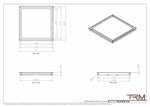 18x18 - Wall Vent - Modern Vent Cover -  Return Air Vent - TRM Metal  18x18