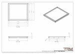 18x21 - Wall Vent - Modern Vent Cover -  Return Air Vent - TRM Metal  21x18