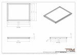 18x24 - Wall Vent - Modern Vent Cover -  Return Air Vent - TRM Metal  24x18
