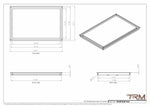 18x28 - Wall Vent - Modern Vent Cover -  Return Air Vent - TRM Metal  28x18