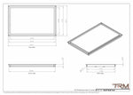 18x29 - Wall Vent - Modern Vent Cover -  Return Air Vent - TRM Metal  29x18