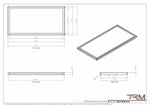 18x37 - Wall Vent - Modern Vent Cover -  Return Air Vent - TRM Metal  37x18