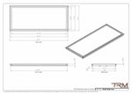 18x43 - Wall Vent - Modern Vent Cover -  Return Air Vent - TRM Metal  43x18