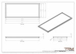 18x44 - Wall Vent - Modern Vent Cover -  Return Air Vent - TRM Metal  44x18