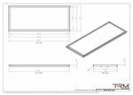 18x45 - Wall Vent - Modern Vent Cover -  Return Air Vent - TRM Metal  45x18