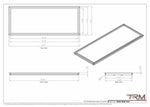 18x46 - Wall Vent - Modern Vent Cover -  Return Air Vent - TRM Metal  46x18