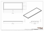 18x50 - Wall Vent - Modern Vent Cover -  Return Air Vent - TRM Metal  50x18