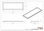 18x53 - Wall Vent - Modern Vent Cover -  Return Air Vent - TRM Metal  53x18