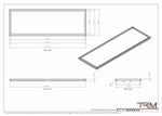 18x54 - Wall Vent - Modern Vent Cover -  Return Air Vent - TRM Metal  54x18