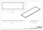 18x56 - Wall Vent - Modern Vent Cover -  Return Air Vent - TRM Metal  56x18