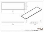 18x59 - Wall Vent - Modern Vent Cover -  Return Air Vent - TRM Metal  59x18