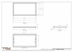 19.5x36 - Wall Vent - Modern Vent Cover -  Return Air Vent - TRM Metal  36x19.5