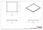 19x20 - Wall Vent - Modern Vent Cover -  Return Air Vent - TRM Metal  20x19